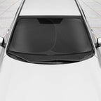 BDK 2PC Metallic Black Car Window Sun Shade Auto Shade for Windshield Visor, Block UV Reflect Heat to Keep Your Car SUV Truck, 31.75" x 28.75"
