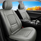 Fit Integra Car Seat Covers for Acura Integra 2023-2026 - Premium Leather, Waterproof, All-Weather, Airbag Compatible, Anti-Slip, Breathable, Easy Install, Seat Protectors, Full Set, Gray