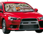 Raccoon Driving Car Windshield Sunshade Front Window Sun Visor Protector Foldable Shield Cover for Truck SUV