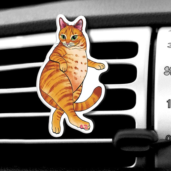 WIRESTER Fresh Scented Car Air Freshener Vent Clip, Decorative Accessories, Interior Decoration for Cars - Cute Animal Butt, Cute Dog Cat, Dog Butt Looking Back, Dog Lying