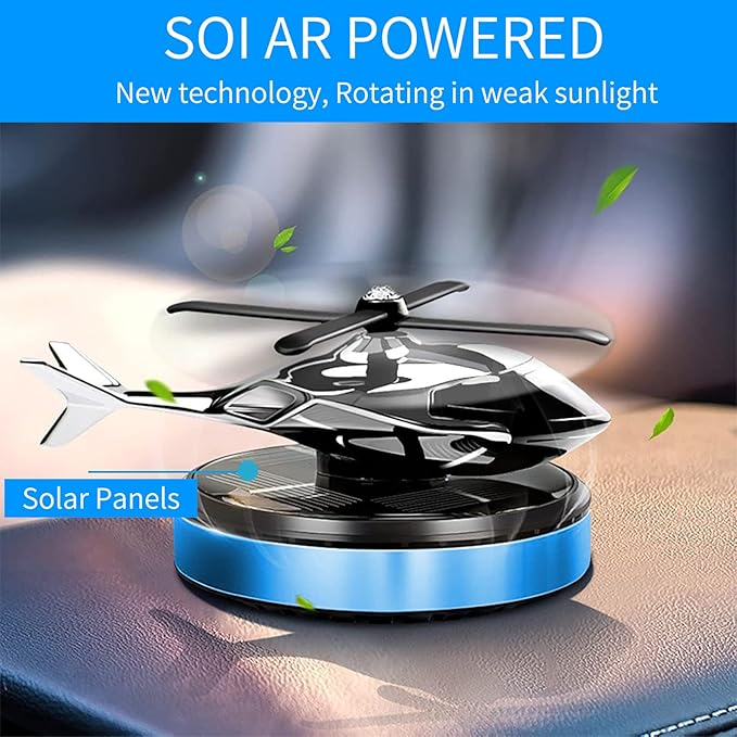 Helicopter Car Air Freshener Rotating Solar Car Freshener Airplane Car Perfume