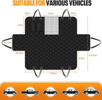 Dog Car Seat Cover for Back Seat with Mesh Window, 600D Heavy Duty Waterproof Hammock, Universal Fit for Cars and SUVs (Standard 56.5"x53")
