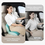 FLORICH Memory Foam Truck Seat Cushion,Car Seat Cushion and Lumbar Support Pillow for Office Chair, Ergonomic Back Support & Sciatica Relief for Long Drives(Green)