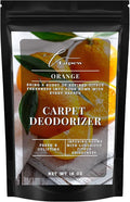 Lapew Orange Carpet Deodorizer Powder - Pet Safe Freshener for Vacuuming | Scented Odor Eliminator for Home | 16 oz