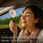 Luxury Car Air Freshener for Women - Refillable & Portable Essential Oil Fragrance Diffuser - Cute Car Accessories & Interior Decor - Mirror Hanging or Vent Clips - Butterfly Gold Charm, Rose Scent