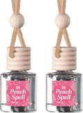 CANDECraftCo Car Air Hanging Fragrance Oil, Car Auto Freshener for Essential Oils, Scents Fragrance Aromatherapy Automobile Diffuser, Long Lasting (Peach Spell)