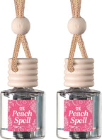 CANDECraftCo Car Air Hanging Fragrance Oil, Car Auto Freshener for Essential Oils, Scents Fragrance Aromatherapy Automobile Diffuser, Long Lasting (Peach Spell)