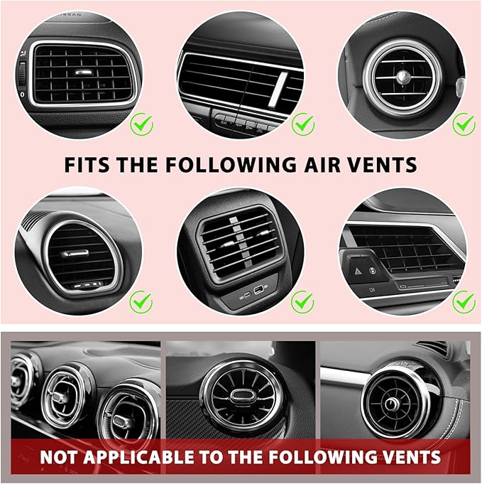 6 PCS Bow Car Air Freshener, Cute Bow Automotive Scent Air Fresheners Vent Clips, Coquette Vehicle Outlet Perfume Diffusers Interior Aesthetic Decorations for Women Girls (Purple)
