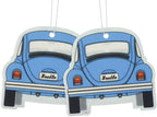 BRISA VW Collection Volkswagen Air Freshener, Room Freshener, Deodorizer for Cars Beetle Motif (Set of 2) (Blue, Fresh)