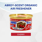 ABRO Scent 3-Pack Organic Air Freshener Can, Cherry Scent, 3 Spill Proof Blocks per Can, Ideal for Car Scents, New Car Smell, Lasts Up to 60 Days, Use in Home, Bathroom, Car or Office