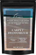 Lapew Sandy Pink Paradise Carpet Deodorizer Powder - Pet Safe Freshener for Vacuuming | Scented Odor Eliminator for Home | 16 oz