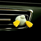 Funny Duck Car Air Vent Decoration and Clip with Air Freshener Natural Scent Tablet and Refill, Car Aromatherapy Accessories and Interior Decoration