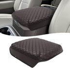 KBH Center Console Armrest Cover for Chevy Silverado & GMC Sierra 2019-2026, Tahoe & Suburban & Yukon 2021-2026, Bucket Seat, Vinyl Leather Trim, Anti-Scratch, Brownstone