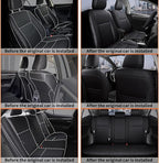 AOMSAZTO Car Seat Covers for Toyota Corolla 2014 2015 2016 2017 2018 2019 L,LE,LE Eco,Plus Sedan Car Seat Cover Full Set Waterproof, Custom Fit Full Set Faux Leather Black