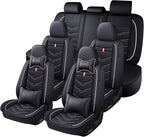Car Seat Cover 7 Seats for Hyundai Palisade 2020-2025, Durable Wear Resistant Waterproof Sport Seat Cover, Breathable No Odor Premium Leather Vehicle Seat Covers.(Luxury,Black White)