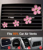 Daisy Flower Car Air Freshener Vent Clips, 4 Pcs Cute Car Accessories for Women Interior, Girly Decor Essentials, Truck Accessories, for Bathroom Office Pet Houses (Pink, 3.1cm 2.9cm 2.2cm 1.6cm)