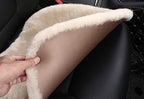 Sheepskin Car Seat Cover Luxury Comfortable Soft Warm Cool All Seasons Pet Friendly Non-Slip Durable Easy Install Long Drive Travel Protection Elderly Gift Home Furniture Golf Cart Pad, Alpine Green