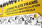 Snoopy Expression License Plate Frame 2 Pack Bundle with Little Tree Air Freshener – Plasticolor Peanuts Snoopy Design, Universal Fit Standard Car Plate Frames, Plastic