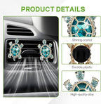 2PCS Sea Turtles Car Air Freshener Vent Clip, Bling Cute Turtle Vent Clips for Cars, Rhinestone Auto Air Conditioning Outlet Clip, Ocean Theme Interior Decor Car Accessories (Blue)