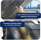 GENANY Superhero Movie Windshield Sun Shade for Car SUV Truck (55x30 Inches), Sun Shade Windshield, Shades for Front Windows, Protector Blocks UV, Car Decor