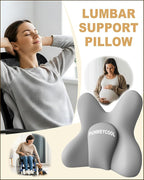 Lumbar Support Pillow for Car, Memory Foam Car Seat Back Support Pillow, Wraparound Ergonomic Design for Back Pain Relief-Back Cushion for Driving, Semi Truck, Chair Support for Car Office, Wheelchair