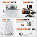 Foam Cannon for Pressure Washer, Foam Blaster with 1/4 Inch Quick Connector 1L Bottle Adjustable Snow Foam Lance and Thick Foam for Safe Washing Car/Motorcycles