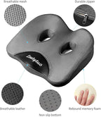 LOUTYTUO Seat Cushion Pillow,100% Memory Foam and Washable Cover,for Office Chair,Car Seat and Wheelchair,Tailbone & Sciatica & Back Pain Relief