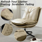 Beige Leather Recoloring Balm, Leather Color Restorer Conditioner, Leather Repair Kits for Vinyl Furniture, Sofa, Car Seats, Shoes - Repair Leather Color on Faded & Scratched Leather Couches