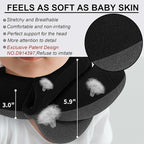 BUYUE Kids Travel Pillows for Airplane, 360° Head Support Sleeping Essentials for Children Long Flight, Skin-Friendly Soft Neck Pillow for Traveling in Car Seat, (Small, Black Grey, 40-90 lbs)