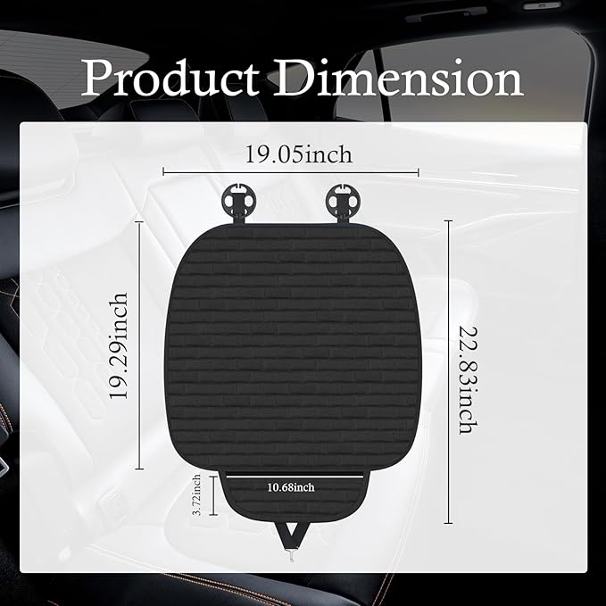 Car Seat Covers Front Seats,Non-Slip & Breathable Car Front Seat Cover with Lattice Design,Universal Bottom Seats Covers for Cars with Storage Pockets Cars Interior Accessories (Front Seat Cover)