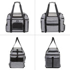 MOSISO Cat, Dog, Pet Carrier Airline Approved, Top-Expandable Soft Pets Carrier Bag for Small Medium Cats/Dogs Under 22 LB, Breathable Puppy Carrier for Car Travel Outdoors with Shoulder Strap, Grey