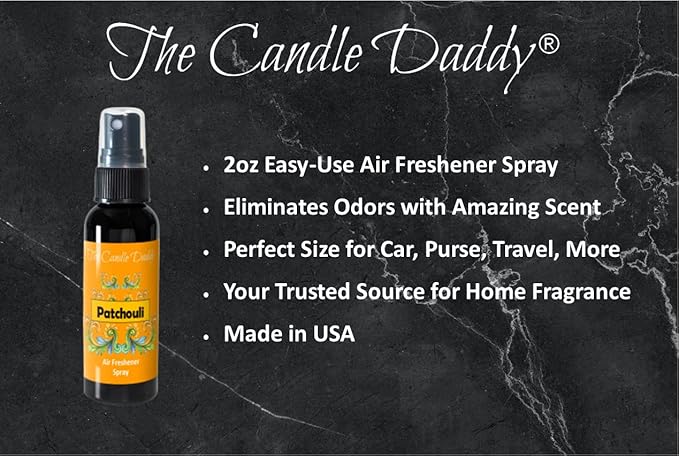 3 Pack - Patchouli Spray - Patchouli Scented - Room/car Air Freshener Spray – (3) 2 Ounce Spray Bottles