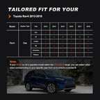 AOMSAZTO Custom Fit RAV4 Seat Covers for Toyota RAV4 LE 2013 2014 2015 2016 2017 2018 (NOT for Hybrid) - Full Set Faux Leather (Black)