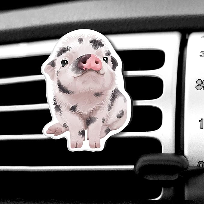 WIRESTER Fresh Scented Car Air Freshener Vent Clip, Decorative Accessories, Interior Decoration for Cars - Cute Animals, Nursery Animals, Chickens, Birds