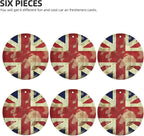 6 Pcs Car Air Fresheners Hanging Scented Cards for Car Fresheners Vintage Union Jack British Flag Car Aromatherapy Tablets Funny Hanging Air Freshener for Car Rearview Mirror Pendant