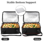 Bodaon Insulated Casserole Carrier Bag, Fits 9x13 and 11x15 Inch Baking Dish with Lid, Casserole Carriers for Hot or Cold Food for Transport, Thermal Lasagna Potluck Warmer Travel Tote, Black
