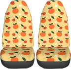 Delerain Car Seat Covers Set 2Pcs, Orange Fruit Universal Front Car Seats Vehicle Enterior Protector Suitable Fits Most Car Auto SUV Sedan Truck