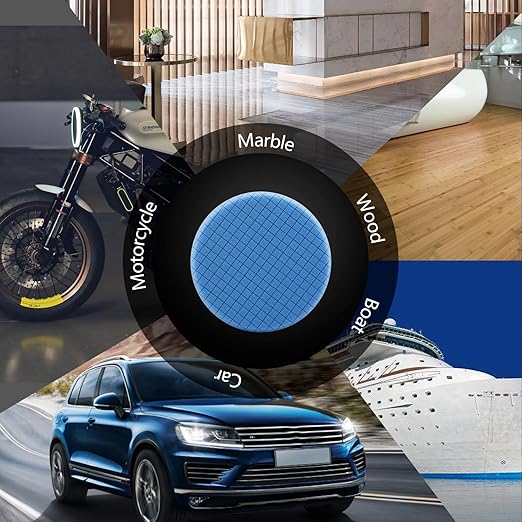 Blue T60 Moderate-Cut Foam Polishing Pads, SPTA 3Pcs 6.5 Inch Face for 6 Inch 150mm Backing Plate Compound Buffing Sponge Pads for Car Buffer Polisher Compounding, Polishing and Waxing -FPTSS6B-3