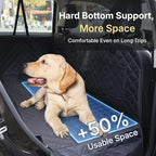 Back Seat Extender for Dogs, Semi-Hard Bottom Car Seat Cover for Dog, Waterproof & Anti-Scratch, Upgraded Support, Easy to Install and Clean, Fits Compact SUVs Only