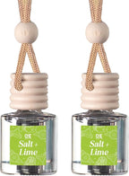 CANDECraftCo Car Air Hanging Fragrance Oil, Car Auto Freshener for Essential Oils, Scents Fragrance Aromatherapy Automobile Diffuser, Long Lasting (Salt & Lime)