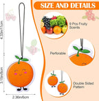 36 Pack Car Air Freshener, 9 Different Fruit Flavored Hanging Air Fresheners, Cute Fruit Shape, Lemon, Banana, Strawberry, Green Apple, Cherry, Orange, Watermelon, Pear, Pineapple