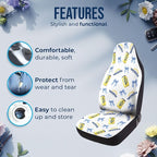 GENANY Summer Twisted Car Seat Covers Set of 2, Breathable Front Seat Covers for Truck Sedan SUV, Funny Car Accessories, Drinking Gift for Women Men