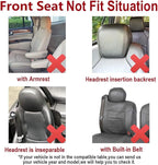 Flying Banner Car Seat Covers Full Set Front Seats and Rear Bench Polyester car seat Protectors Black Gray Purple airbag Compatible Rear Bench Split (Black Mint Green)