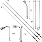Hourleey 9 Pack Pressure Washer Extension Wand Upgrade Power Washer Lance with 6 Nozzle Tips, 30°,90°,120° Curved Rod, 1/4" Quick Connect, 4000 PSI