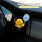 Yellow Duck Car Air Freshener with 2 Scented Replacement Tablets, Decorative Auto Accessories, Cute Velentine's Day Small Gift