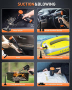 aokway Car Vacuum Portable Cordless 20000PA Powerful Suction, 7800mAh Mini Vacuum Cleaner for Car, Electric Air Duster & Blower, Mini Handheld Vacuum 4-in-1 Rechargeable for Home, Office Desk Cleaning