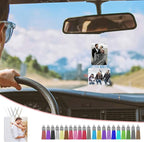 Allazone 120 PCS Sublimation Air Freshener Sheet Set 60 PCS Rectangle Car Scented Hanging Sheets Felt Air Freshener with Rope, Tassel, Wave Bead Chain for Car Home Use and Decor