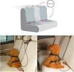 Mogoko Pet Dog Car Seat Belt Restraint, Coated Stainless Steel Chew Proof Dog Vehicle Safety Tether Cable, Double Clip No-Chew Pet Car Leash Lead-31 Inch