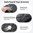 Autorder Center Console Cover for Nissan Pathfinder 2022-2025 2026 Accessories Armrest Cushion Cover Nappa Leather Middle Console Covers Pathfinder Console Cushion Pad Anti-Scratch