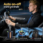 Smart Car Air Freshener with Star Light & 200ml Diffusers Oil Refills, Auto On/Off Aroma Diffuser, 3 Adjustable Mist Modes Rechargeable Aromatizante para Carro - Car Diffuser（Cologne*2+Ocean*2）